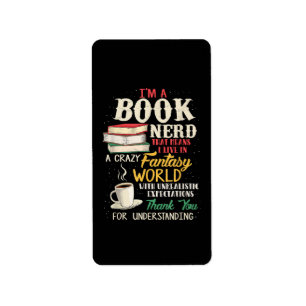 I'm a Book Nerd - Book Lover - Literature Label