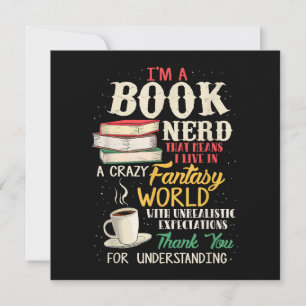 I'm a Book Nerd - Book Lover - Literature Save The Date