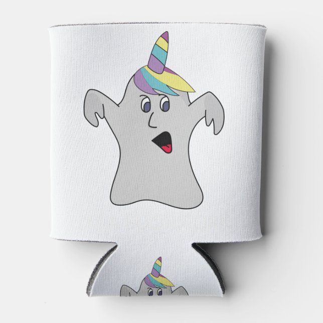 I'm a Boonicorn Cute Ghost Unicorn Can Cooler (Front)