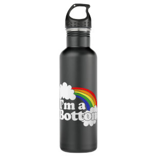 I'm a bottom shirt funny gay parody tshirt humor r 710 ml water bottle