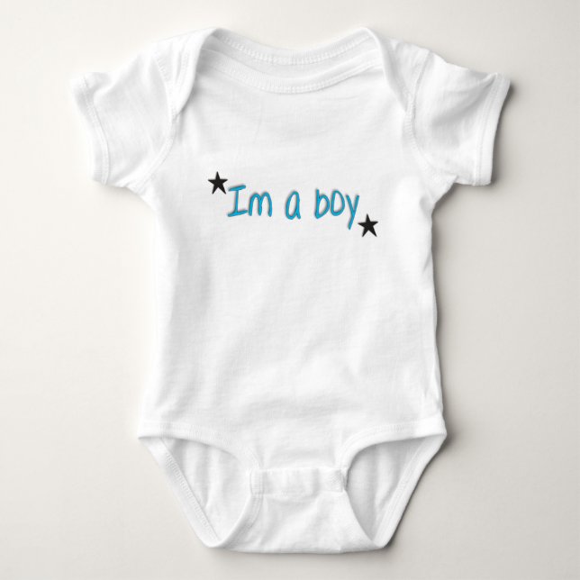Im a boy baby bodysuit (Front)
