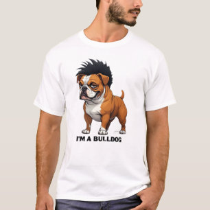 I'm a Bulldog Punk Mohawk Bulldog T-Shirt