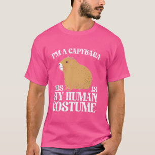I'm a Capybara This is My Human Costume Cute Hallo T-Shirt