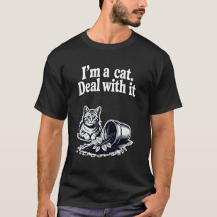 I'm A Cat Deal With It Cat Lover Couch Kitten Funn T-Shirt