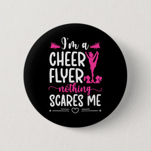 I'm A Cheer Flyer Cheerleading Flyer Cheerleader F 6 Cm Round Badge