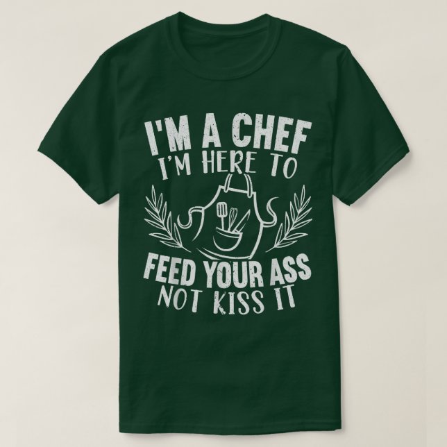 Im A Chef Distressed Apron  T-Shirt (Design Front)