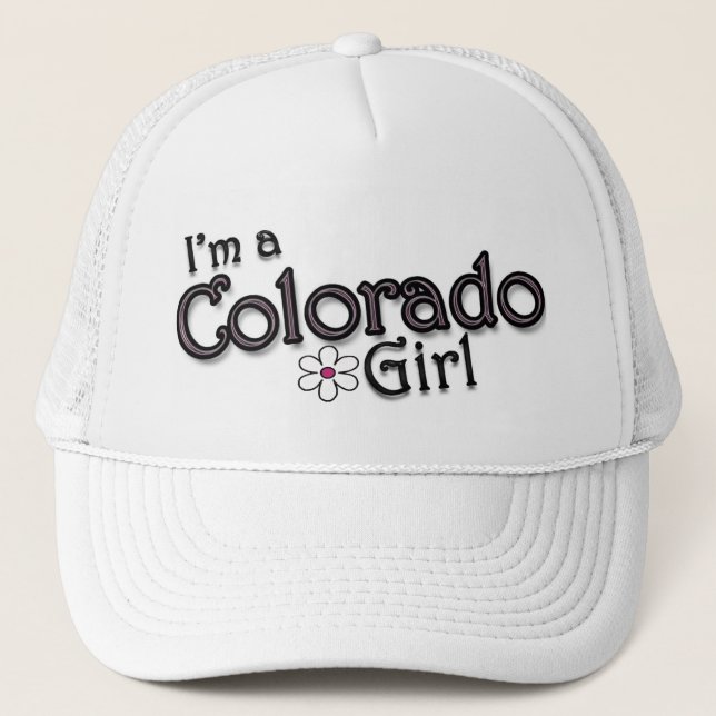 I'm a Colorado Girl, Flower, Ladies Baseball Cap (Front)