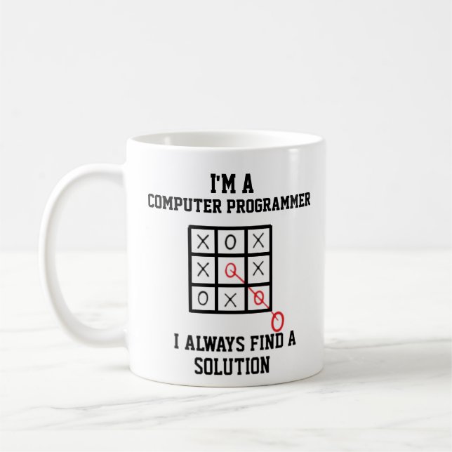 Im A Computer Programmer I Always Find A Solution  Coffee Mug (Left)