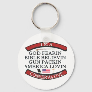I'M A CONSERVATIVE KEY RING