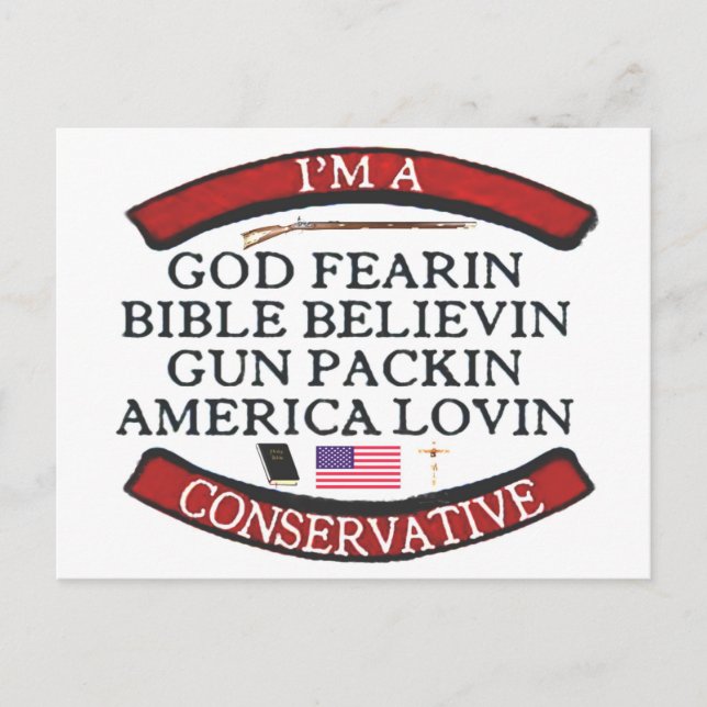 I'M A CONSERVATIVE POSTCARD (Front)