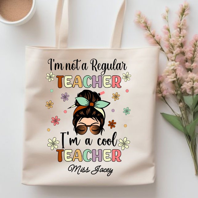 I'm A Cool Teacher, funny Teacher Appreciation  Tote Bag (I'm A Cool Teacher, funny Teacher Appreciation tote bag, Funny Teacher tote bag,personalized teacher)