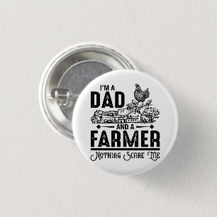 I'm A Dad and A Farmer Farming 3 Cm Round Badge