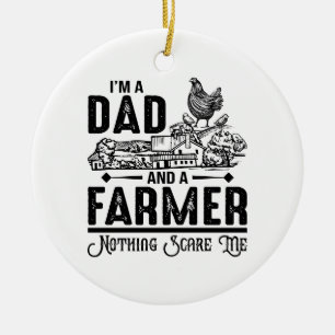 I'm A Dad and A Farmer Farming Ceramic Tree Decoration