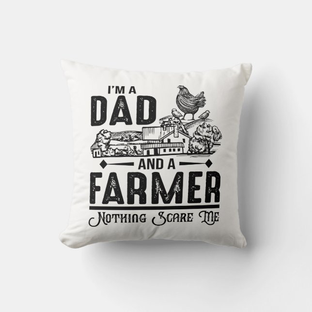 I'm A Dad and A Farmer | Farming Cushion (Front)