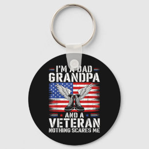 Im A Dad Grandpa And Veteran Fathers Day Papa Gran Key Ring