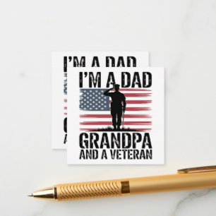 I'm A Dad Grandpa and Veteran Nothing Scares Enclosure Card