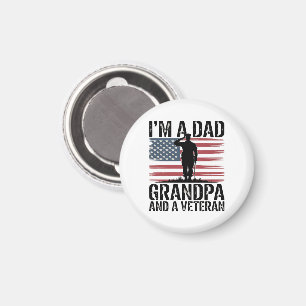 I'm A Dad Grandpa and Veteran Nothing Scares Magnet