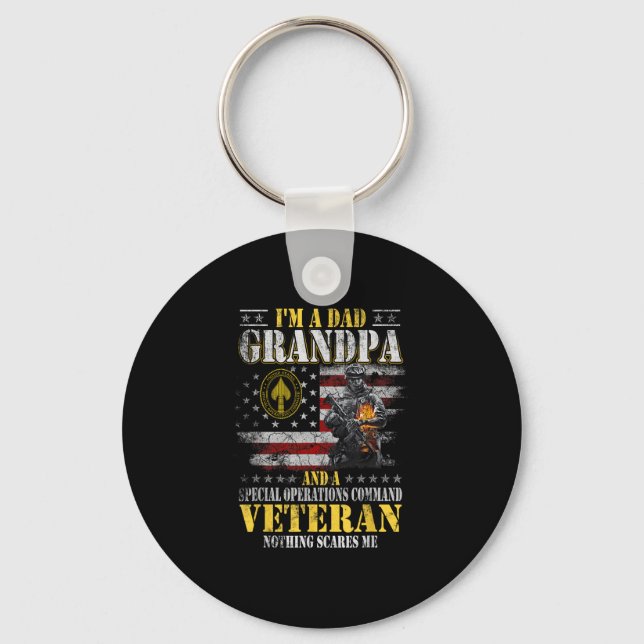 Im A Dad Grandpa Special Operations Command Socom  Key Ring (Front)