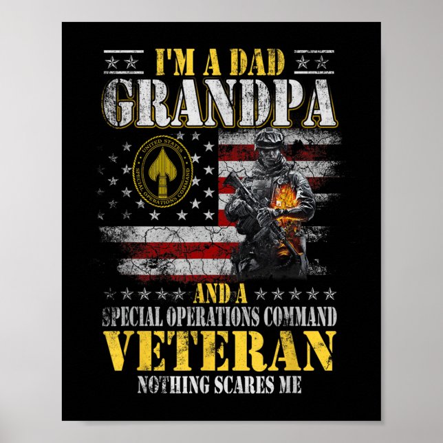 Im A Dad Grandpa Special Operations Command Socom  Poster (Front)