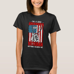 I'm A Dad Grandpa Veteran Fathers Day For Mens Wom T-Shirt