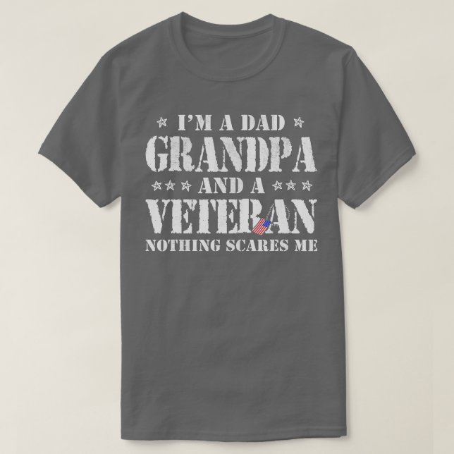 I'm A Dad Grandpa Veteran Father's Day Men T-Shirt (Design Front)
