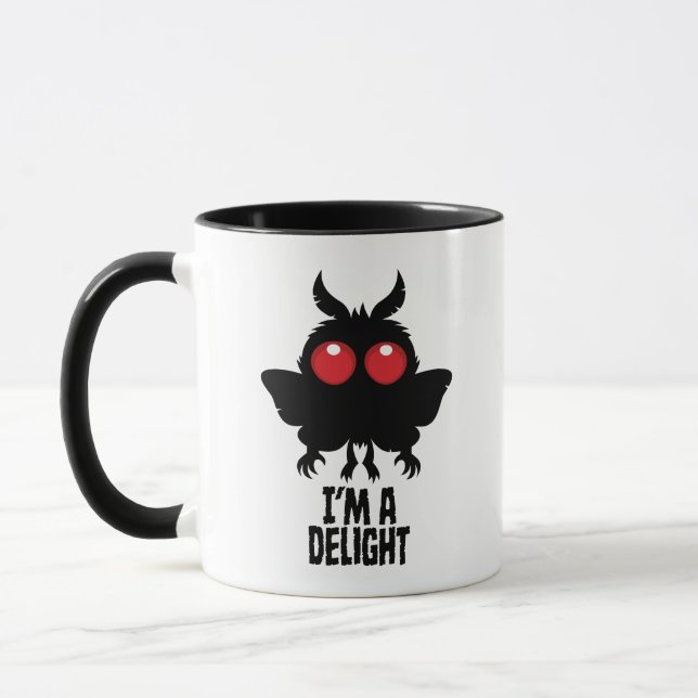 I'm A Delight Mothman Creepy Cute Cryptid Mug (Left)