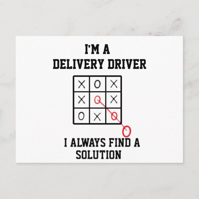 Im A Delivery Driver I Always Find A Solution  Postcard (Front)