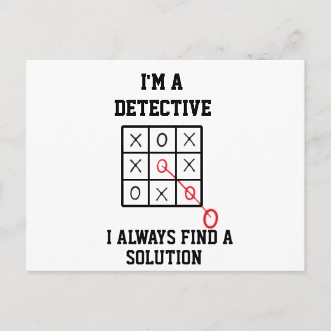 Im A Detective I Always Find A Solution  Postcard (Front)