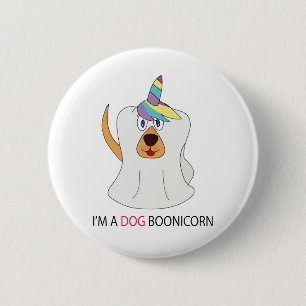 I'm a Dog Boonicorn Cute Ghost Unicorn 6 Cm Round Badge