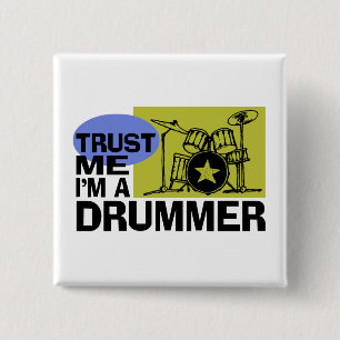 I'm A Drummer Button