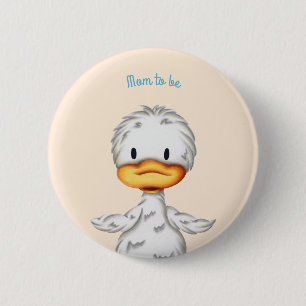 I'm a duck person cute little ducking illustration 6 cm round badge