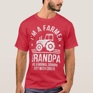 I'm A Farmer Grandpa Rancher Gifts Tractor Farm Fa T-Shirt