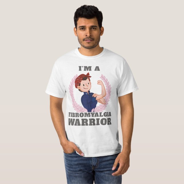 I'm a Fibromyalgia Warrior FM Awareness Gift Gift T-Shirt (Front Full)