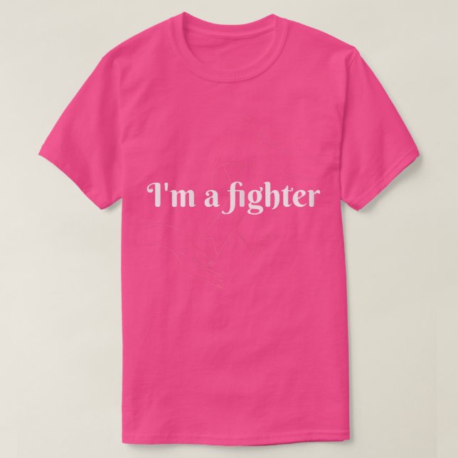 I'm a Fighter, Breast Cancer Awareness Design, Coo T-Shirt (Design Front)