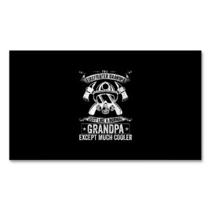 Im A Firefighter Grandpa Like Normal Except Cooler Magnetic Business Card