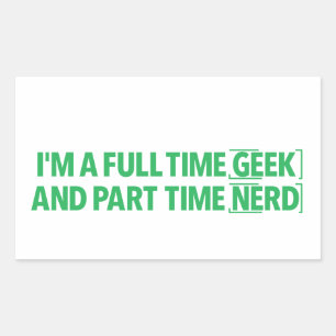 I'm A Full-Time Geek and Part-Time Nerd Sticker