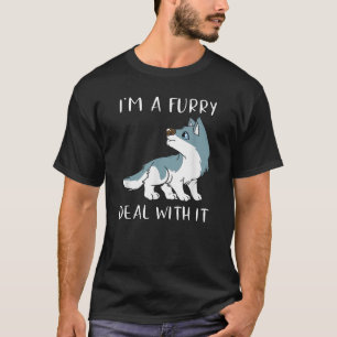 I'm A Furry Deal With It Cute Furry Fandom Fursuit T-Shirt