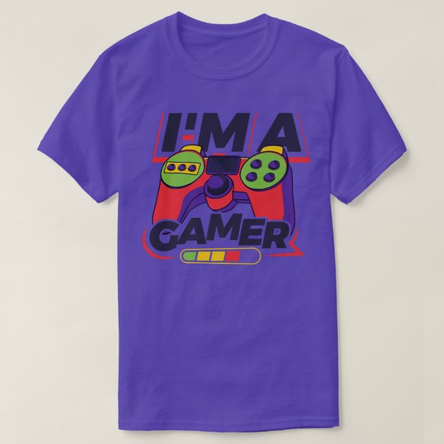 I'm A Gamer Video Game Player Nerd Geek Pc Console T-Shirt (Design Front)