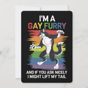I'm A Gay Furry Fox Rainbow LGBTQ Pride Invitation