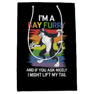 I'm A Gay Furry Fox Rainbow LGBTQ Pride Medium Gift Bag
