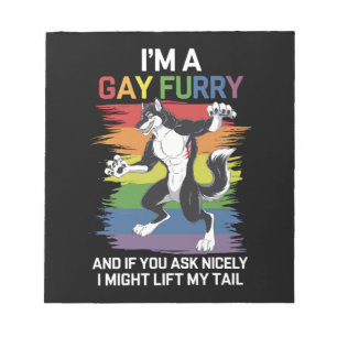I'm A Gay Furry Fox Rainbow LGBTQ Pride Notepad