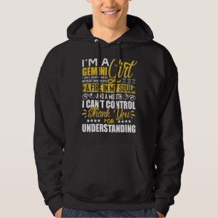 I'm A Gemini Girl Born With My Heart Zodiac Birthd Hoodie