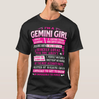 I'm A Gemini Girl Gemini Birthday T-Shirt