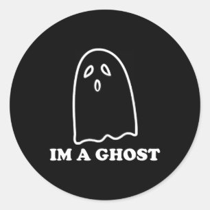 I'm A Ghost Fun Sayings Halloween Costume Design Classic Round Sticker