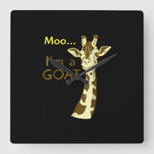 I'm A Goat Cool Confusing Giraffe Square Wall Clock