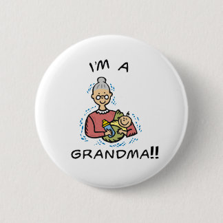 I'm a Grandma-Grandma and Baby 6 Cm Round Badge
