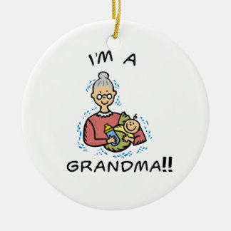 I'm a Grandma-Grandma and Baby Gifts Ceramic Tree Decoration