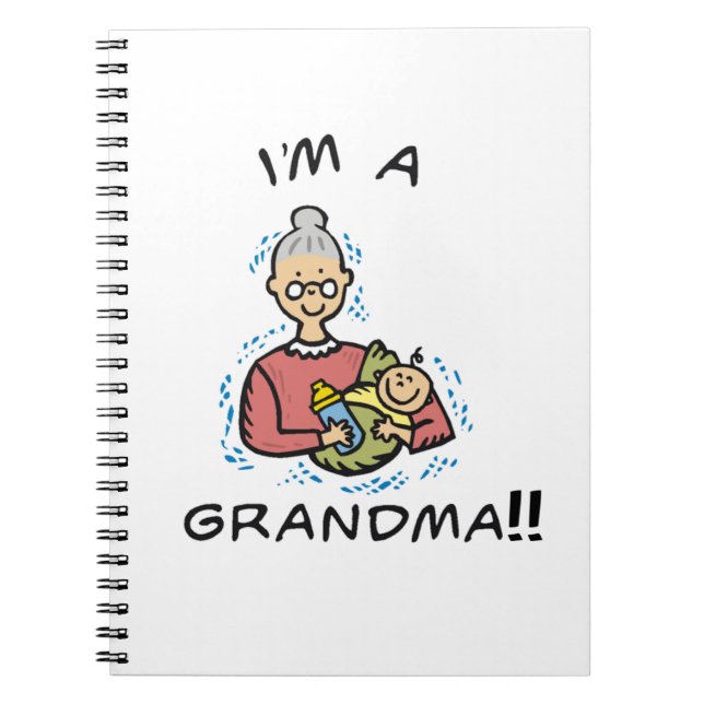 I'm a Grandma-Grandma and Baby Gifts Spiral Notebook (Front)