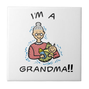 I'm a Grandma-Grandma and Baby Gifts Tile
