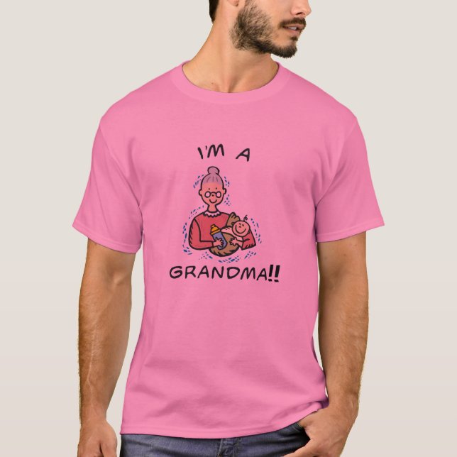 I'm a Grandma-Grandma and Baby T-Shirt (Front)